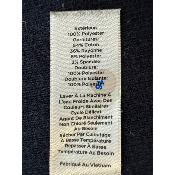 Talbots quilted puffer vest blue knit side panels zip & snap close pockets Sz L - Picture 11 of 11